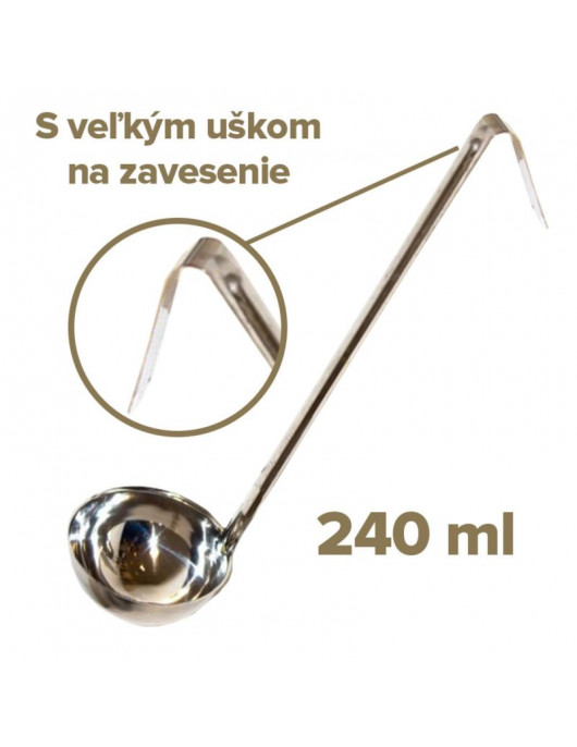 Naberačka kuchynská nerez 240 ml / 10,2 cm dĺžka 37 cm