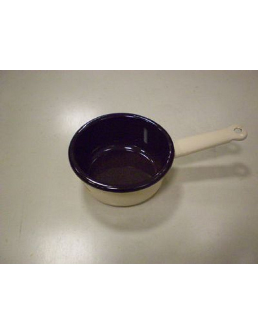 Kastról s rúčkou 12cm/0,45L, hnedé lístie.smalt
